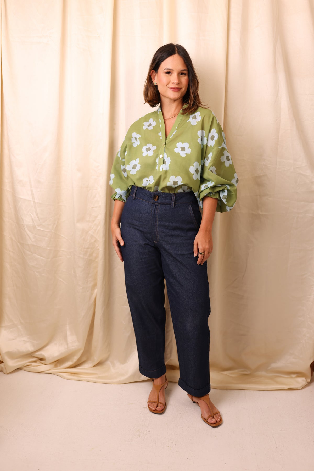 CARLOTA TOP IN GREEN