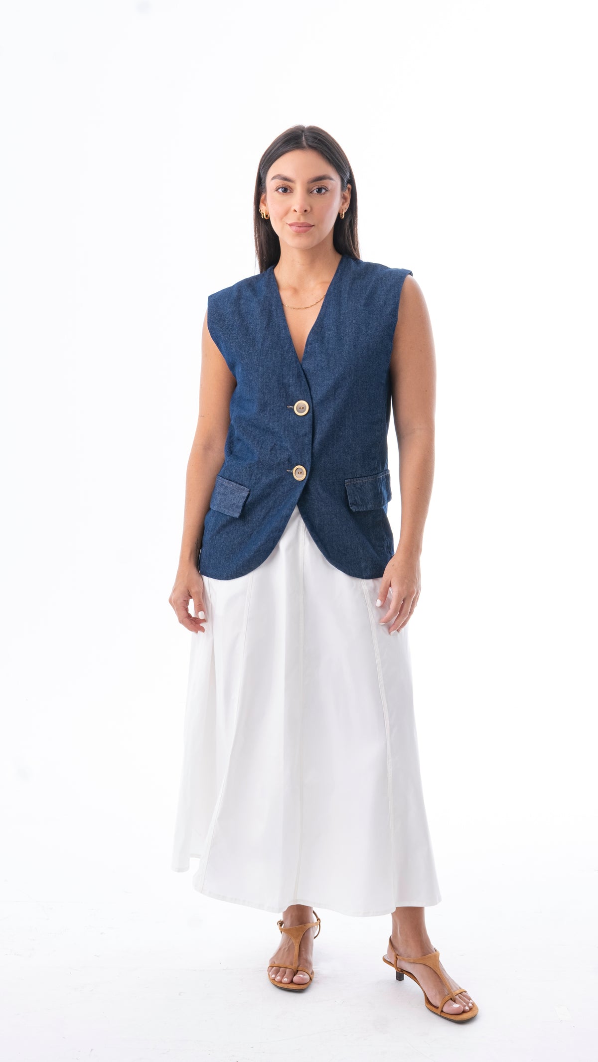 TORY VEST IN DENIM