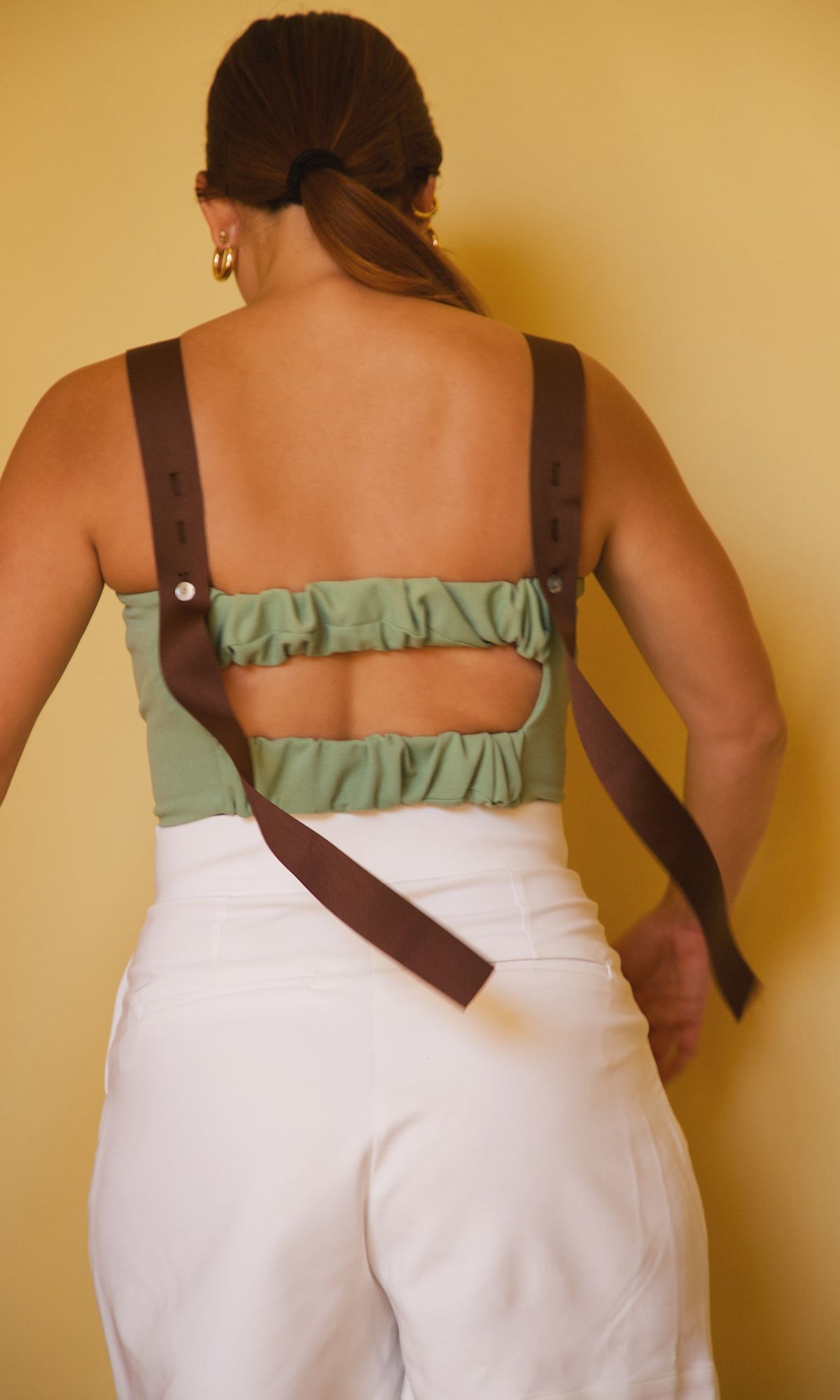 PALMA CROP TOP IN PISTACHIO