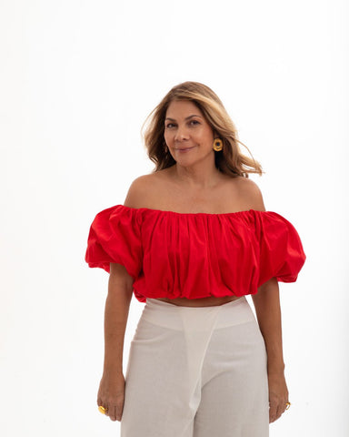 FRANCA TOP IN RED